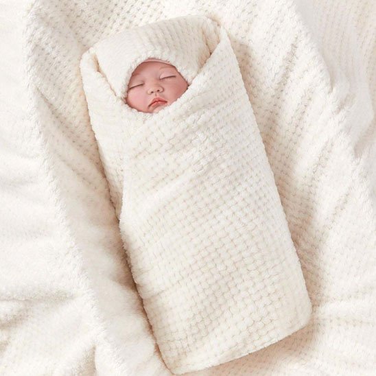 Couverture bébé blanc cassé
