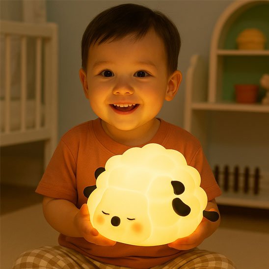 veilleuse bébé rigolote