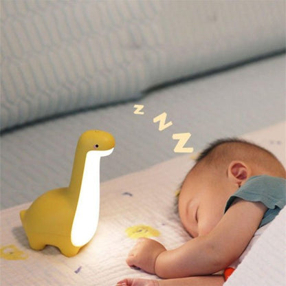 veilleuse bébé dinosaure jaune